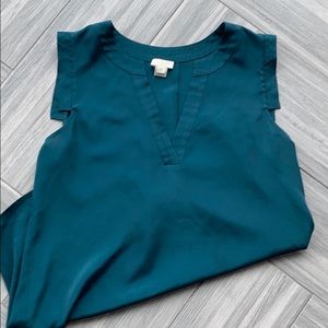 Stunning teal silk blouse